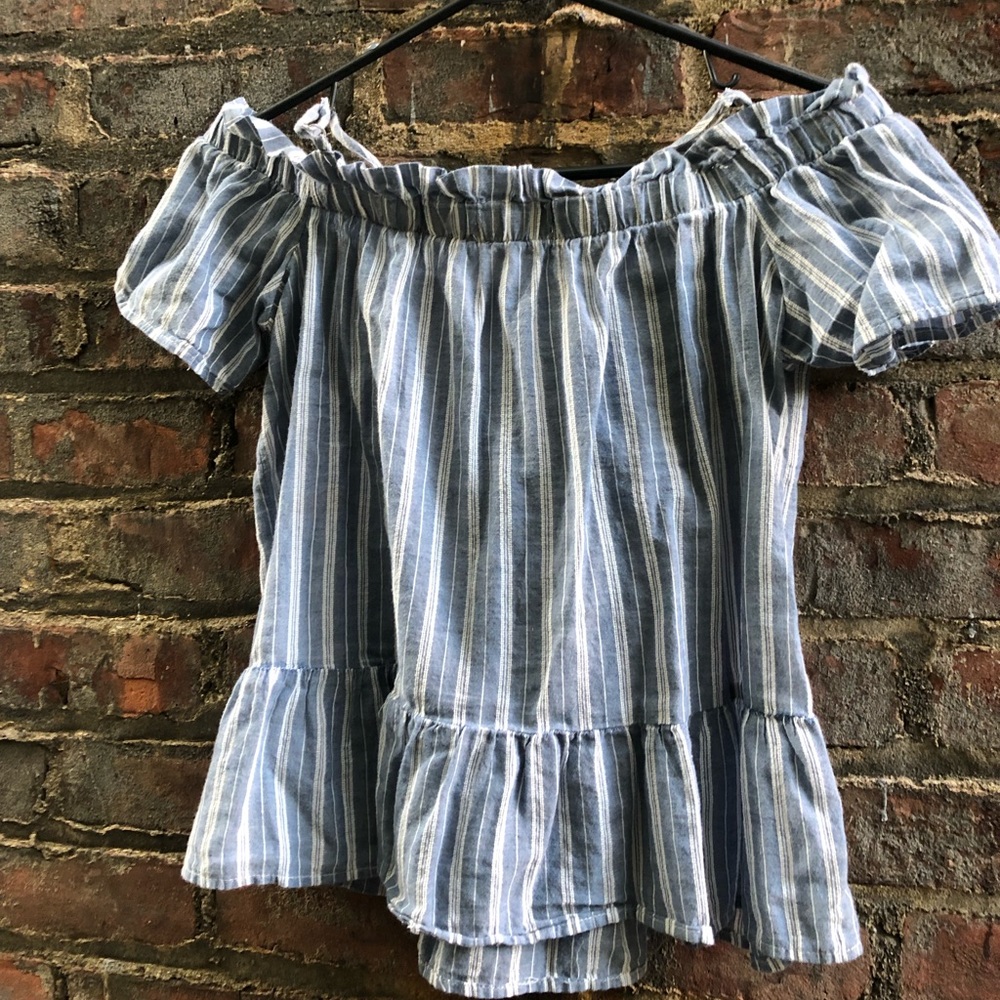 Striped Off The Shoulder Top